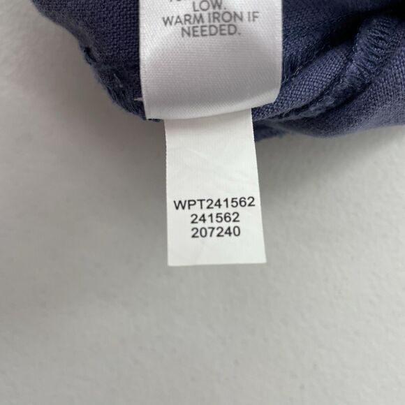 Pure J. Jill LP Petite Pants Garment Dyed Linen Crop Cropped Pockets Drawstring - Picture 13 of 15